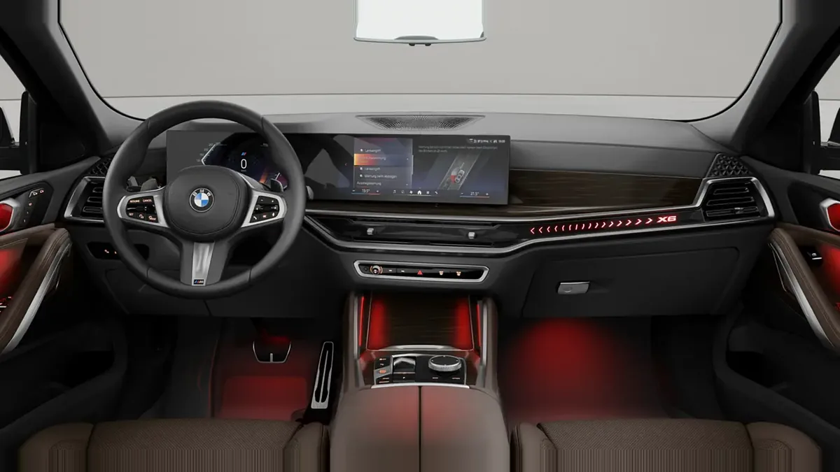 BMW X6 xDrive 40d M Sport en renting a Barcelona — Interior