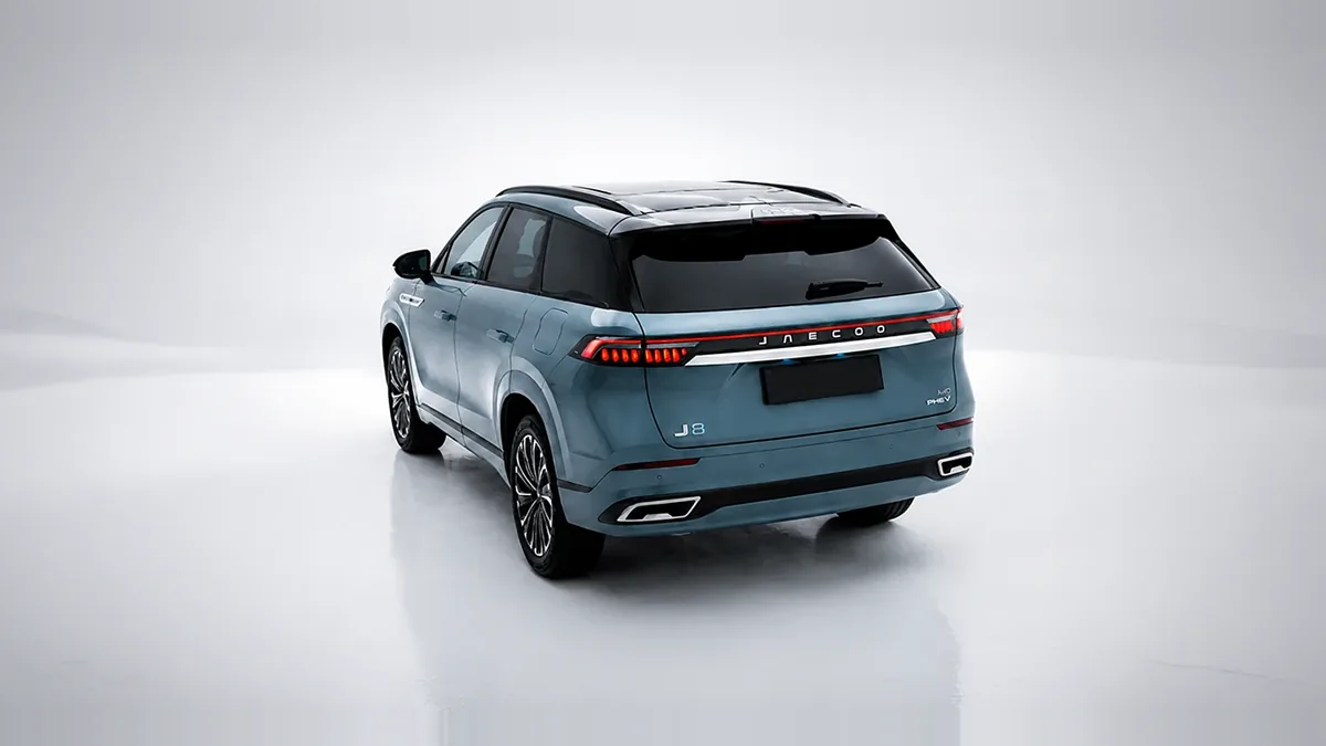 Jaecoo 8 PHEV Exclusive 1.5 TGDI 3DHT AWD 7p. en renting a Barcelona — Lateral