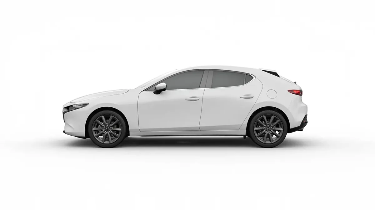 Mazda 3 2.5L e-Skyactiv G MHEV 140CV 6AT Centre-Line en renting a Barcelona — Lateral