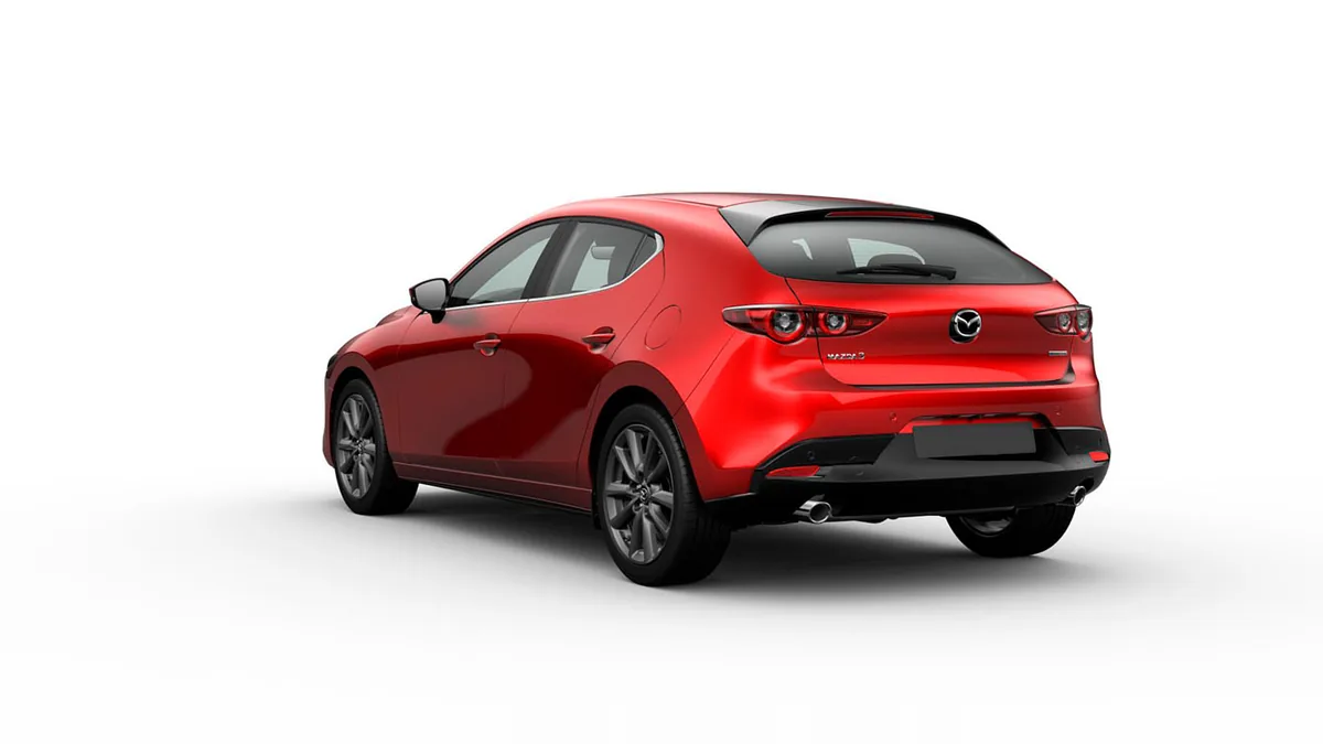 Mazda 3 2.5L e-Skyactiv G MHEV 140CV 6AT Centre-Line RD en renting a Barcelona — Darrere