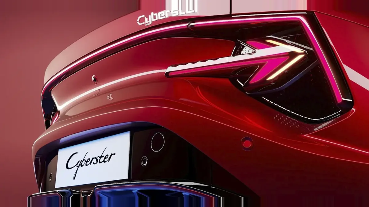 MG Cyberster Trophy Single Motor en renting a Barcelona — Darrere